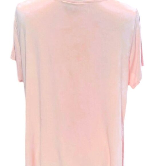 Liz Claiborne Pale Peach Short Sleeve Casual Top with Knot in Front in Size L… - Picture 3 of 4